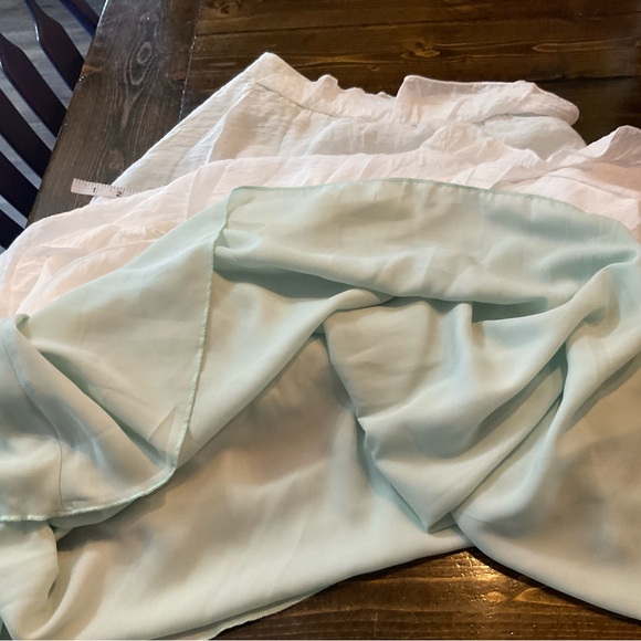 Romwe Fairycore Mermaid Solid Ruffle Trim Asymmetrical Hem Skirt - Picture 8 of 8